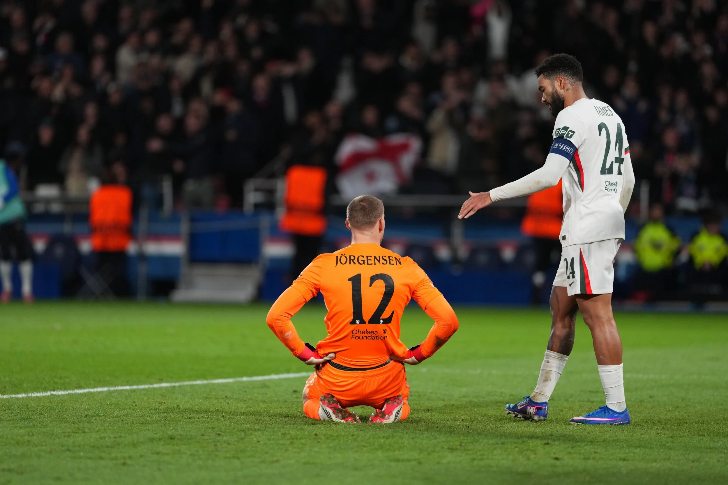 EDITORIAL USE ONLY No use with unauthorised audio, video, data, fixture lists, club/league logos or 'live' services. Online in-match use limited to 120 images, no video emulation. No use in betting, games or single club/league/player publications. Mandatory Credit: Photo by David Winter/Shutterstock (16737149cw) A poor clearance by Filip Jorgensen of Chelsea allows Vitinha of PSG to score Paris Saint-Germain v Chelsea, UEFA Champions League, Last 16, First Leg, Football, Parc des Princes, Paris, France - 11 Mar 2026